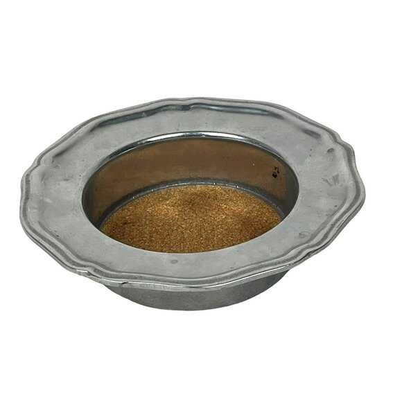 Vintage Mid-Century Wilton RWP Pewter Bowl Trinket Dish Cork Liner - Picture 2 of 8
